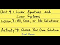 Linear Equations and Their Solutions