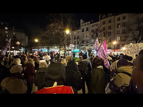 YouTube video thumbnail: Paris Protesters Demand Action as France Faces Surge in Gender-Based Violence