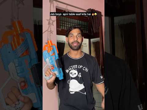 Jab boys apni table saaf krte hai 🔥😂#shorts #funny #comedy