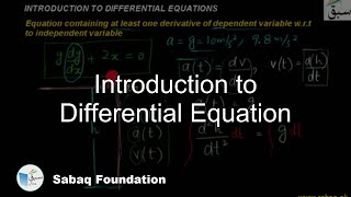 Introduction to Differential Equation