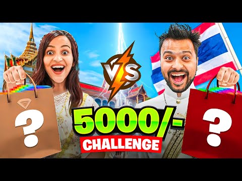 5000 Rs Bangkok Shopping Challenge (HIM VS HER)