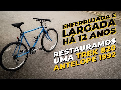 Largada há 12 anos. Restaurando uma Trek 820 Antelope 1992. Pedaleria