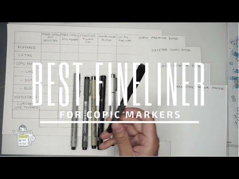 Which PEN is the best for Copic markers? (Test)