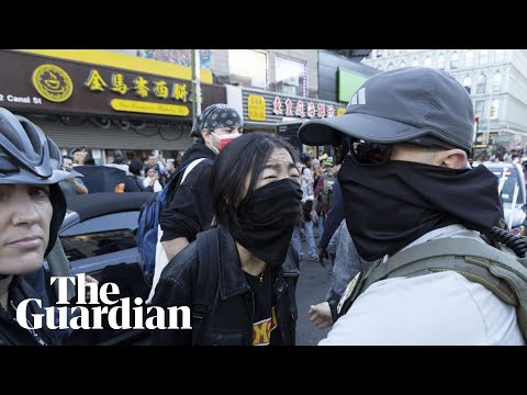 YouTube video thumbnail: Protests Erupt as Ice Agents Conduct Raids in New York City's Chinatown