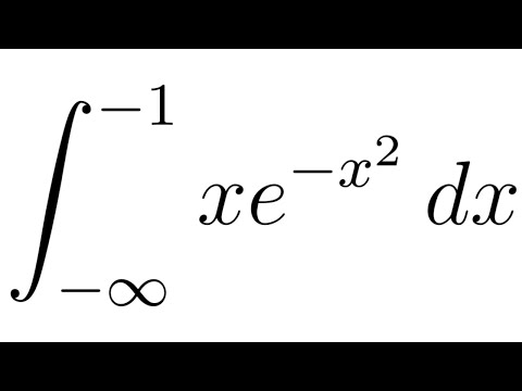 Integral of xe^(-x^2) from -infinity to -1 || Improper Integrals