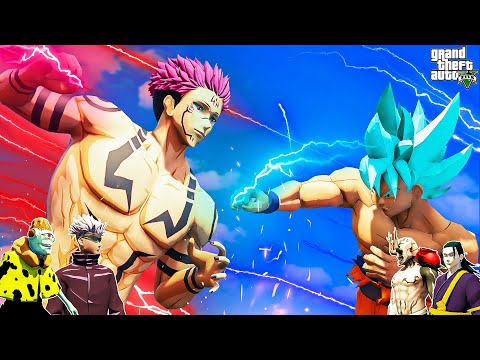 ULTRA INSTINCT GOKU VS CURSED KING SUKUNA in GTA 5 | Monster Attack Part 09