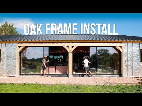 HOW WE INSTALLED THE OAK FRAME - Patio Doors Complete!