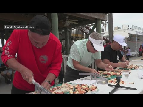YouTube video thumbnail: Fort Myers Man Wins Stone Crab Eating Contest in Florida Keys