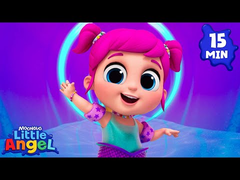 The Colorful Mermaid! 🧜‍♀️ | Little Angel | Kids Preschool Songs + Nursery Rhymes