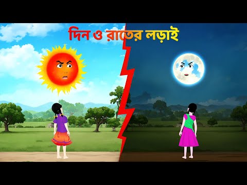 দিন ও রাতের লড়াই | Bengali Fairy Tales Cartoon | Rupkothar Notun Bangla Golpo | Golpo Konna