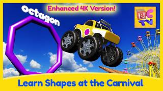 Learn Shapes with Monster Trucks and Carnival Game for Kids | Enhanced Version