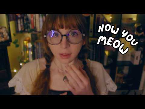 crazy cat lady TURNS you into a CAT! (ur mine now)(asmr)