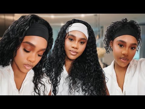 SUMMER MUST HAVE! NEW Upgraded Drawstring HEADBAND WIG! No Glue + Mesh Lace 😍  | Nadula Hair