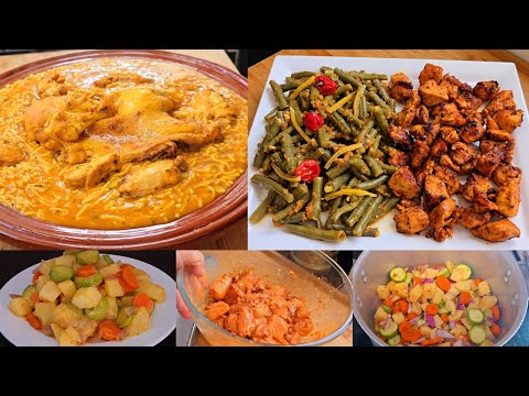 4وصفات العشاء أسهل منها مكاين بطاطا مشرملة فالكوكوت اللوبية بطريقة زوينة بروشيط الدجاج بمذاق👍