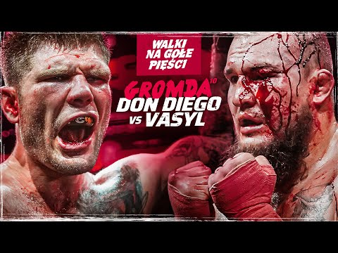 GROMDA 10: Mateusz DON DIEGO Kubiszyn vs VASYL. Najlepsza walka na gołe pięści. CAŁA WALKA