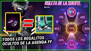 SALIÓ Zapatos Angelicales 2.0 a 9 diamantes Ruleta Dela SUERTE skin materia oscura Agenda Semanal FF