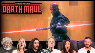 Reactors reacting to Darth MAUL vs JEDI - FIRST TIME WATCHING