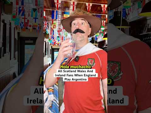 Scotland Wales & Ireland Fans When England Play Argentina #shorts #football
