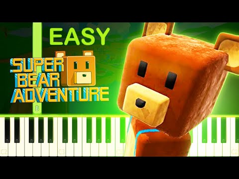 Turtletown | SUPER BEAR ADVENTURE - EASY Piano Tutorial