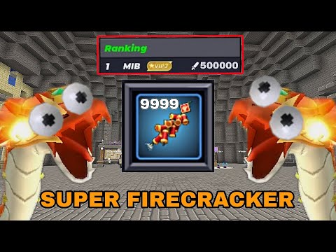 I Spammed 'Super Firecracker' to kill the Snake Nian Beast Boss in Skyblock (Blockman Go)