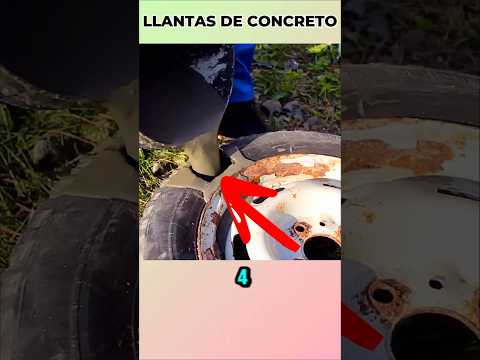¿Qué pasa si llenas las llantas de un auto con concreto?