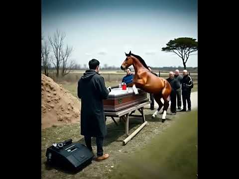 🐴💔 Horse Breaks Coffin at Funeral… What They Saw Inside 😱#Horse #HorseStory #EmotionalStory