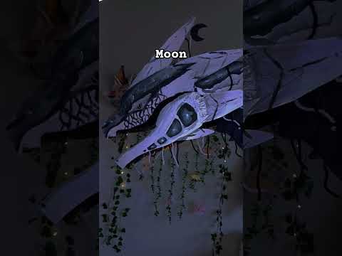 New dragon... Moon! Suncatcher's remake is coming too! #paperart #dragonpuppets #papercrafts #fyp