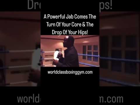 The Jab Is Not A Push To The Front Leg. It’s a turn of the CORE and a DROP OF THE HIP. #boxing #jab
