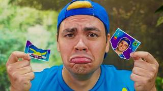 OS VILÕES DESTRUÍRAM A FIGURINHA RARA DO LUCCAS NETO!!!
