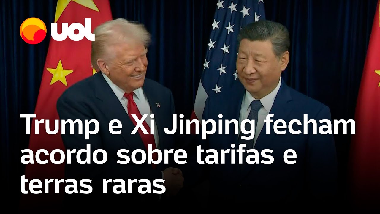 Trump e Xi Jinping fecham acordos tarifários entre EUA e China e de fornecimento de terras raras  TV Online Trump e Xi Jinping fecham acordos tarifários entre EUA e China e de fornecimento de terras raras