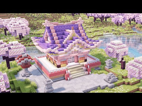 【マイクラ】世界一かわいい神社の作り方!小さめの和風建築!