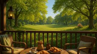 Cozy Spring Porch Ambience - Smooth Jazz Music on a Spring Day for Relax