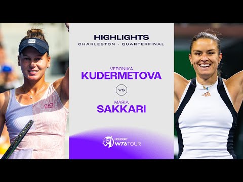 Veronika Kudermetova vs. Maria Sakkari | 2024 Charleston Quarterfinal | WTA Match Highlights