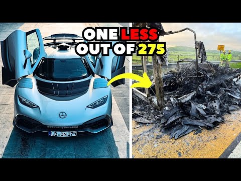 Mercedes AMG One caught fire while being transported in England.