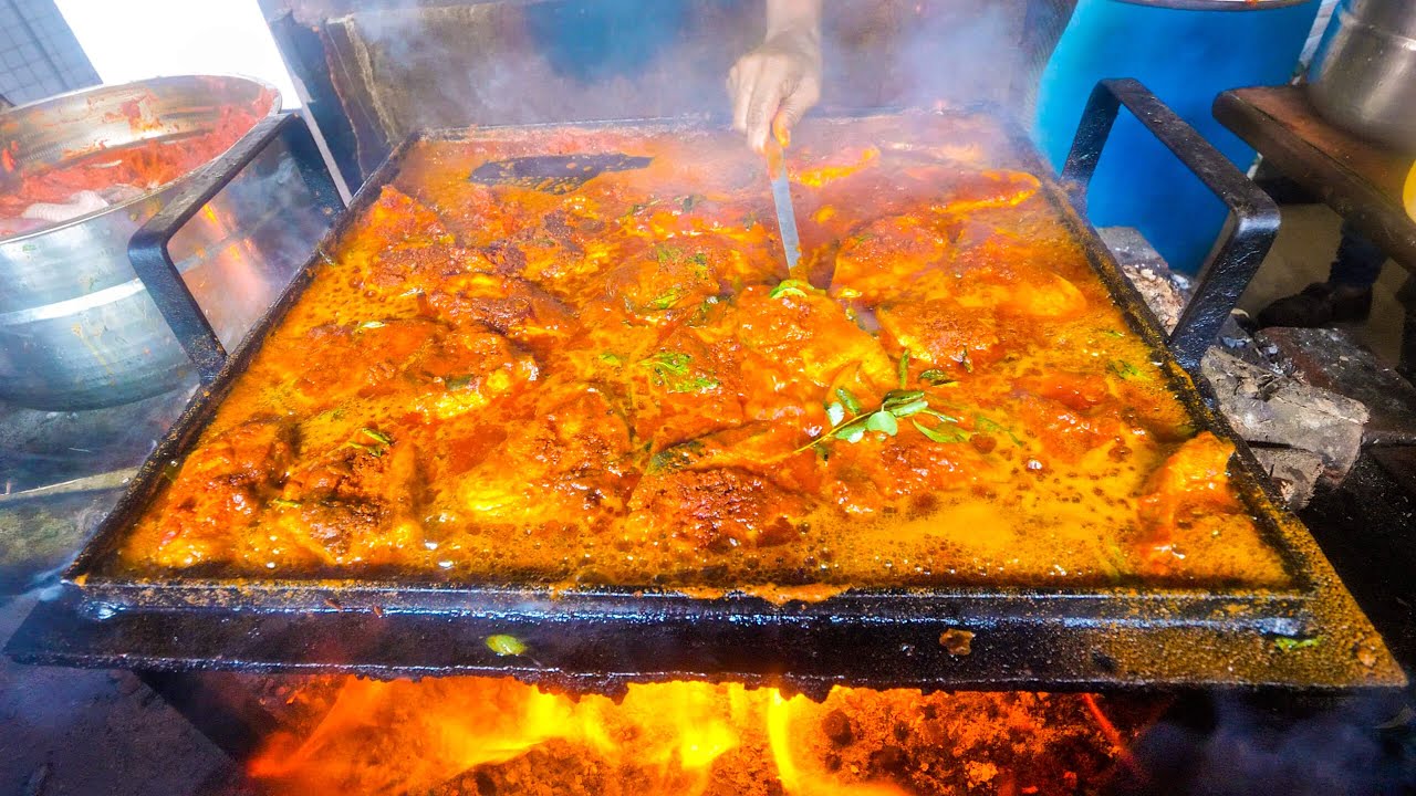 Hot Lava Fish Fry Insane Indian Street Food in Kerala Kozhikode, India