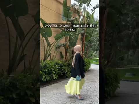 I styled three modest outfits to wear more colors this spring #fashion #modestfashion #ootd #style