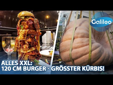 XXL-Ranking: Gigantischer 1.20m-Burger & der größte Kürbis der Welt!🤯