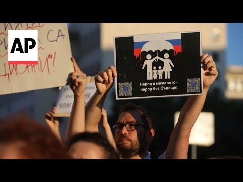 Protesters rally outside Bulgaria parliament to denounce ban on LGBTQ+ 'propaganda' in schools