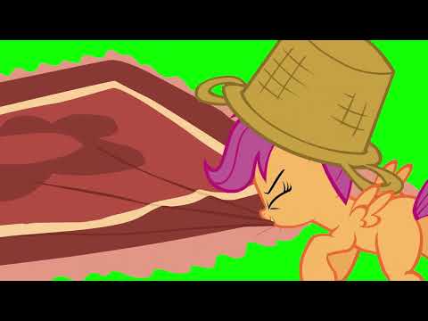 Scootaloo Moves Rug - Green Screen Ponies