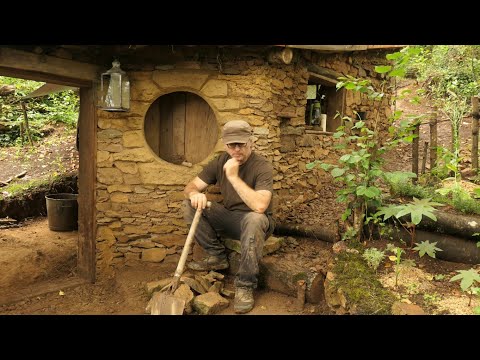 After 90 Days Solo Survival Off grid living to build a Stone Shelter - The result & reality works