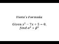 Understanding Quadratic Equations and Vieta's Formulas
