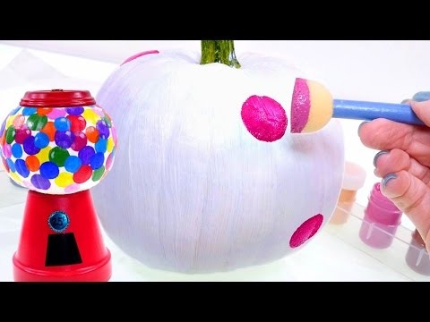 How To Make a Gumball Machine Pumpkin | Fun Fall DIY Crafts for Kids with DCTC