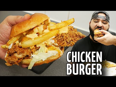 LOADED CHICKEN BURGER | WITH FRIES