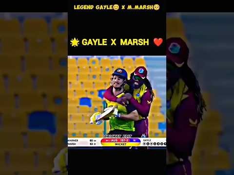 🌟Legend Gayle🥹 X M.Marsh ♥️ | True Sportsmanship ♥️ #shorts #youtubeshorts #cricket #gayle