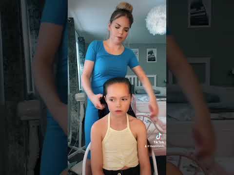Doing a hairstyle she hates till she notices Part 1 #thesmfamily #momlife #tiktok #tiktokviral