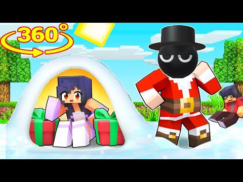 How Aphmau Saved New Year from SPRUNKI SANTA in Minecraft 360°!?