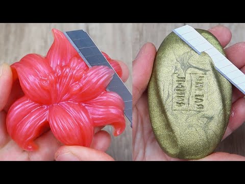 Relaxing Soap Cutting ASMR. Satisfying Soap and lipstick cutting. Corte de jabón - 970