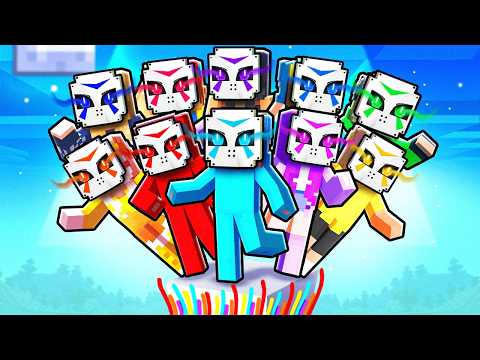 10 Friends on ONE IMPOSTOR BLOCK in Minecraft!