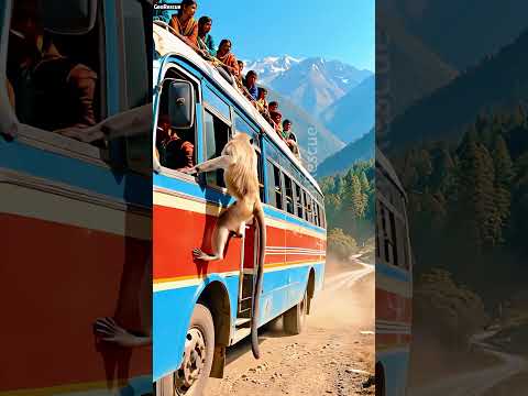 A miracle! The incarnation of Lord Hanuman saves a bus moments before disaster!
