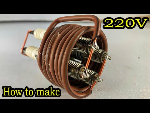 Awesome Top6 powerful free energy generator amazing electricity from spark plug use pvc copper wire